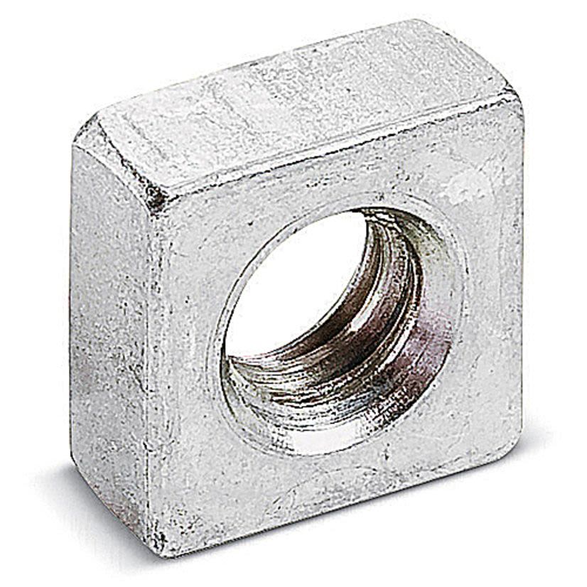Superstrut AB102-1/4 Unhardened Square Nut, 1/4 in, Steel, Galv-Krom/Standard